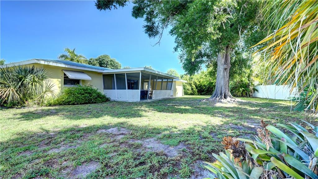 Rear view of back yard