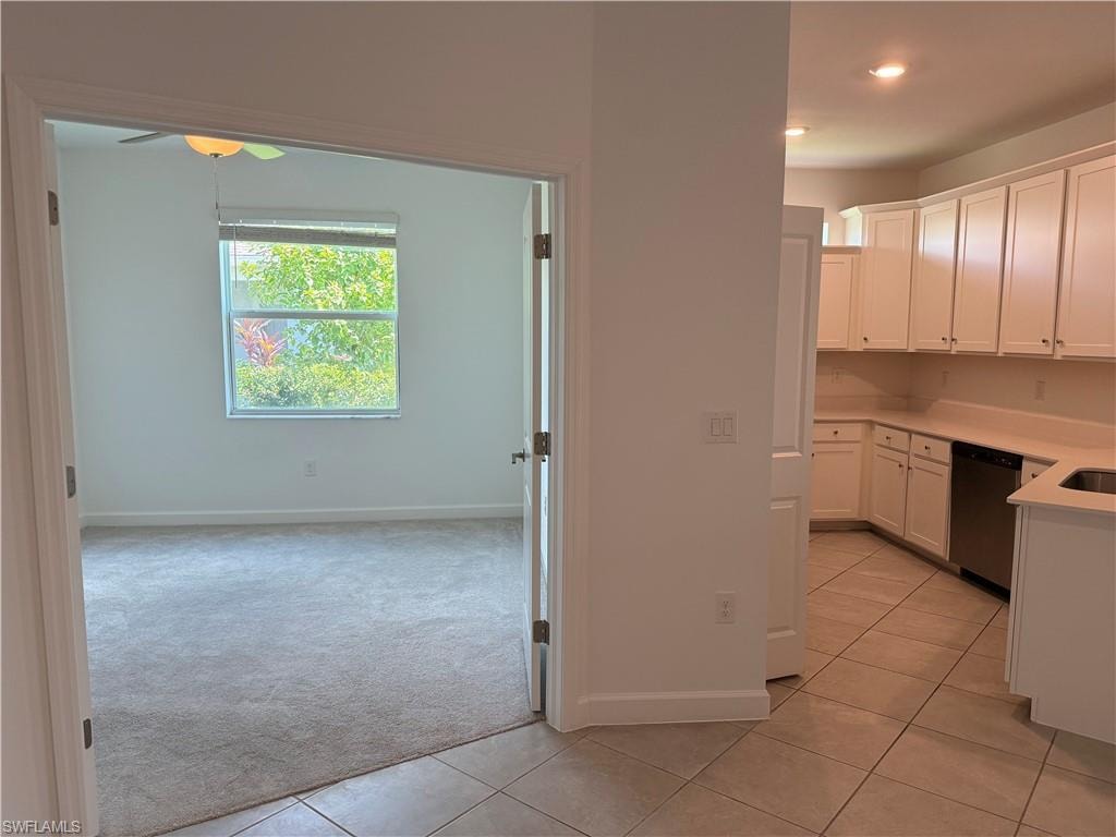 Den and kitchen area