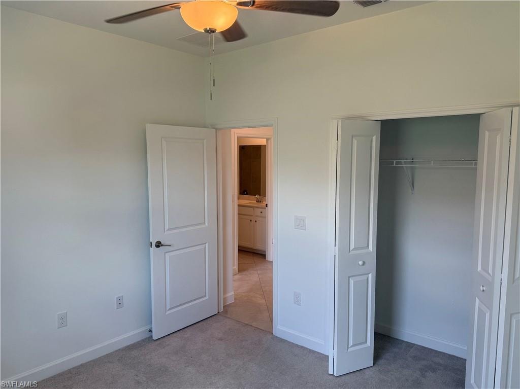 Bedroom 2 with ceiling fan