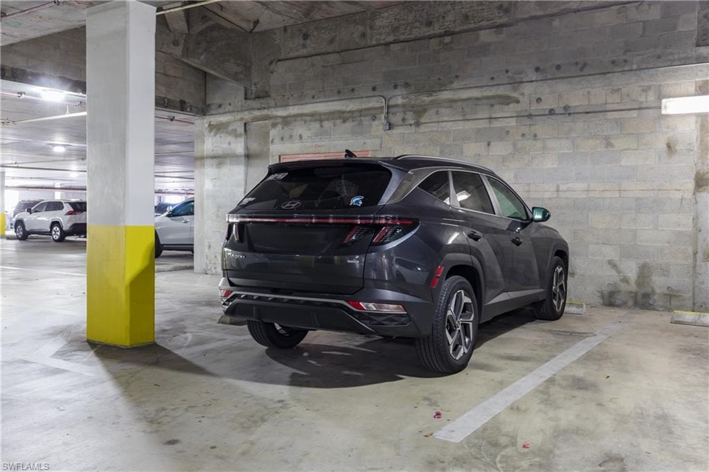 Reserved parking space in gated garage