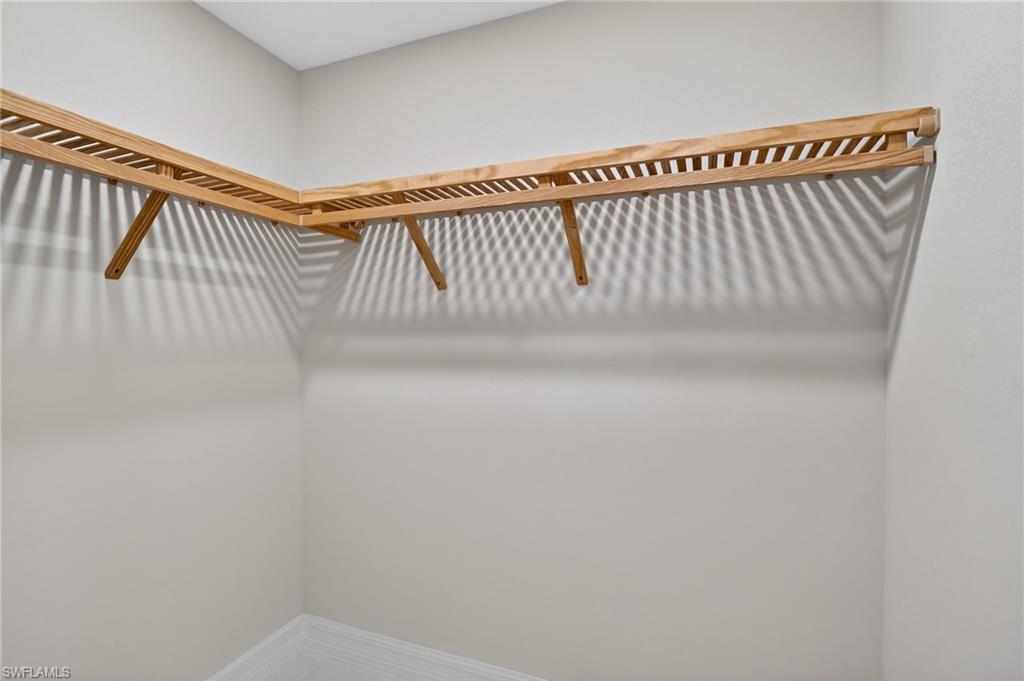 L-shaped wood shelving system