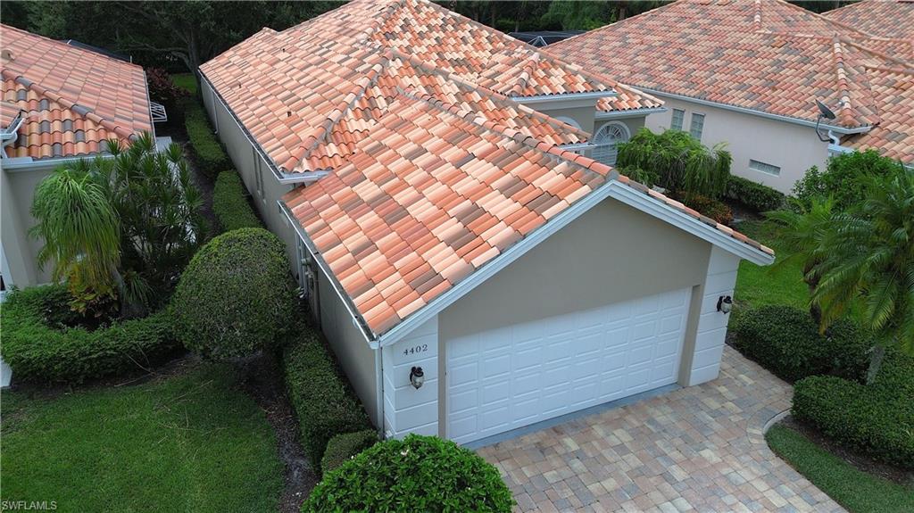 Aerial view of 4402 Novato Court in Village Walk.