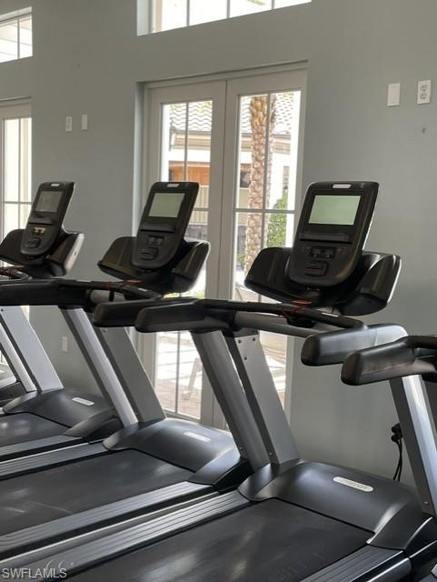 There are 2 Gym Spaces one with the Cardio and the the other with weight training