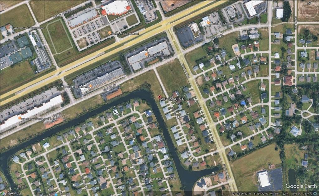 Aerial Map. Illustrating the property's geographic parameters