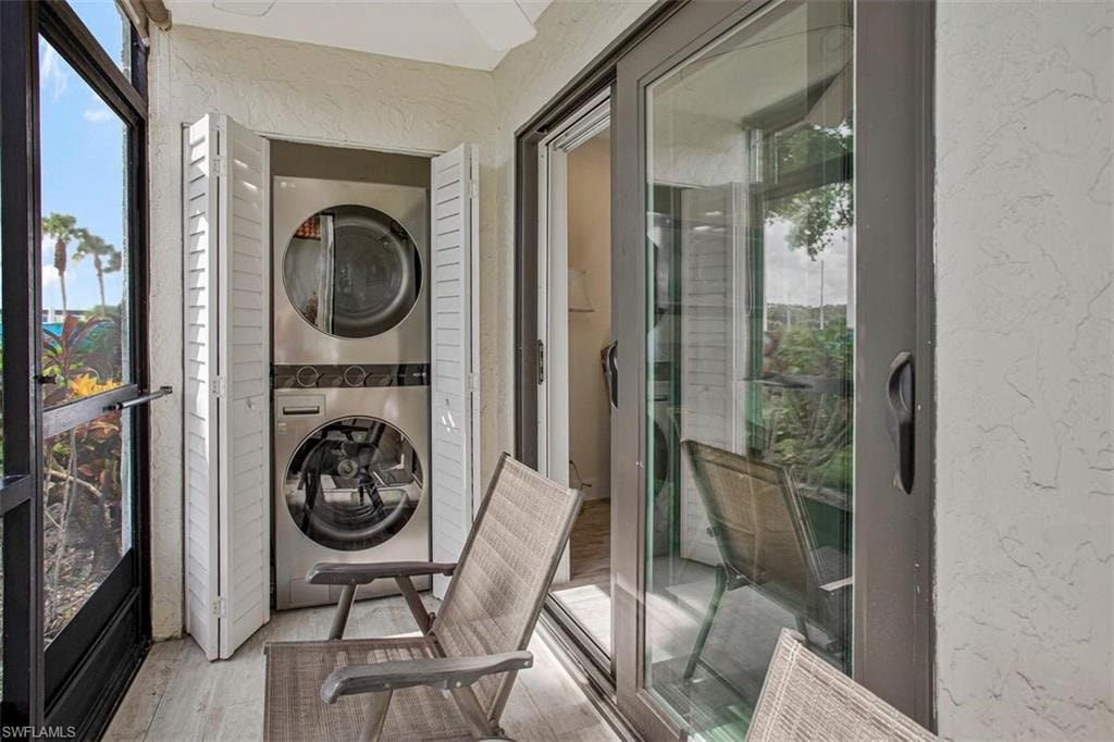 Laundry is conveniently located on the lanai