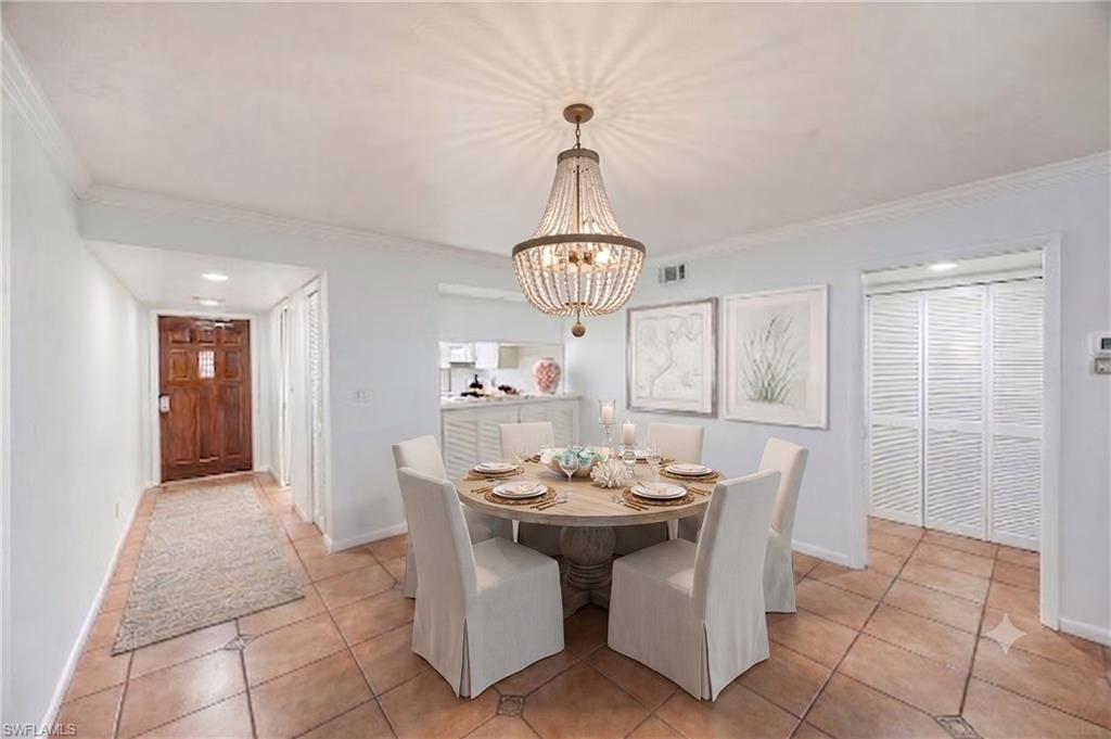Virtually staged to provide design inspiration and ideas for furniture placement.