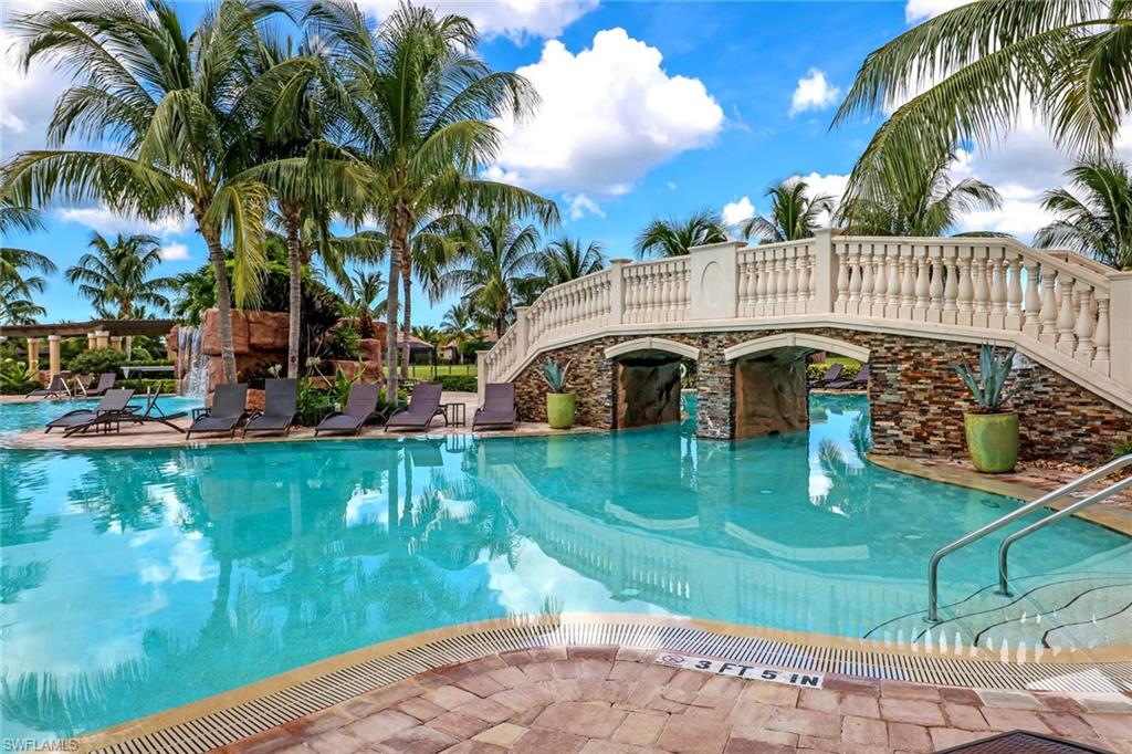 Community pool with stairway