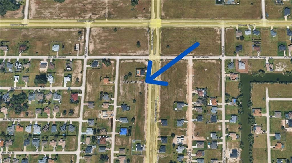 Aerial Map. Indicating the parcel location within the surrounding area
