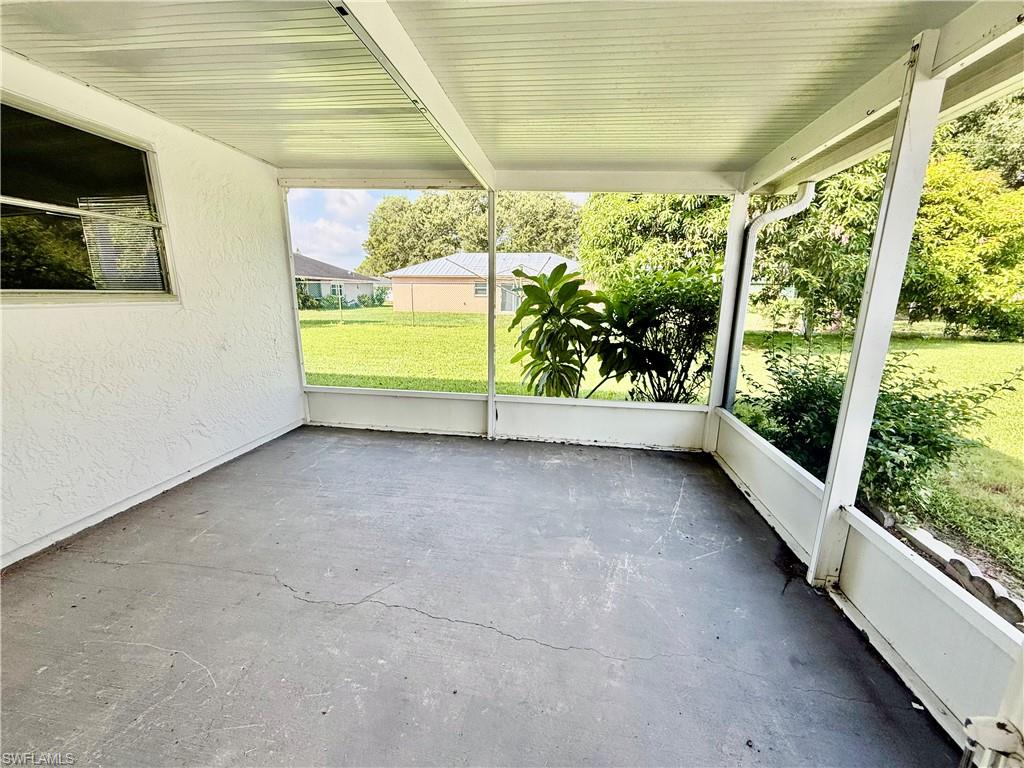 Screened lanai