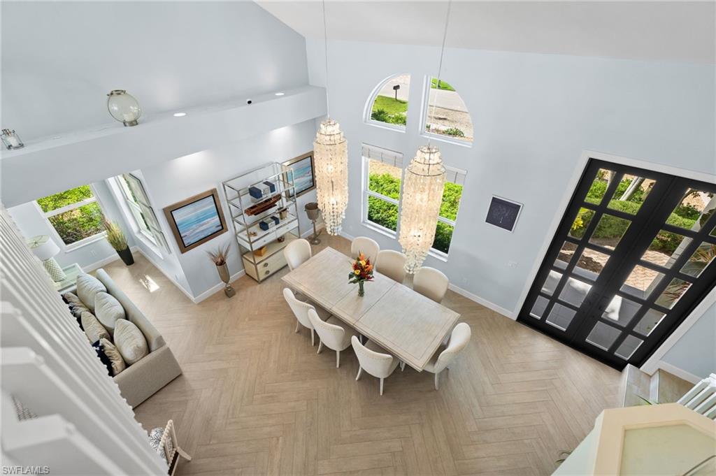 Soaring ceilings elevate the open living spaces!
