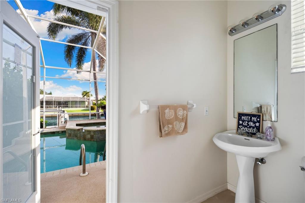 Pool Bathroom and closed storage too!