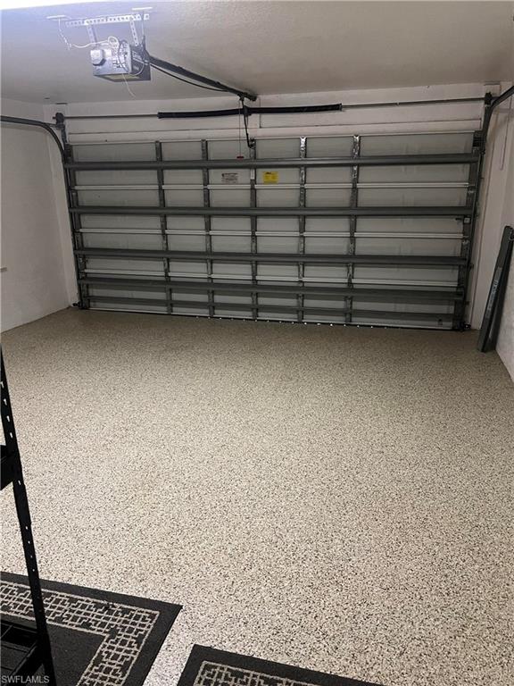 Garage with a garage door