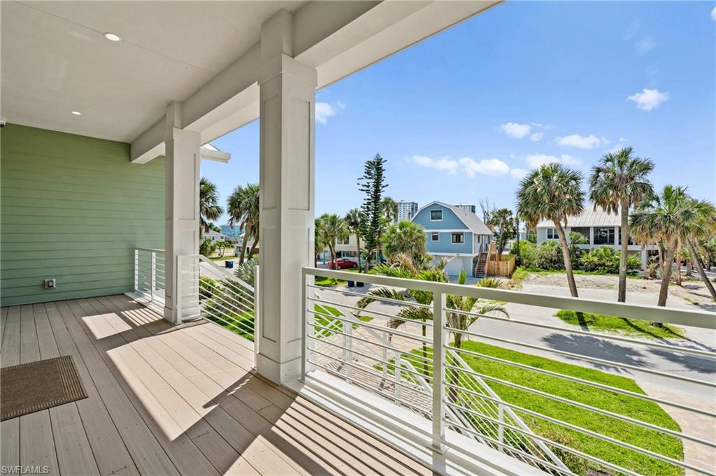 Deck featuring a residential view. virtually edited photo