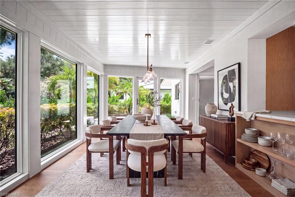 Virtually staged to show furniture possibilities.