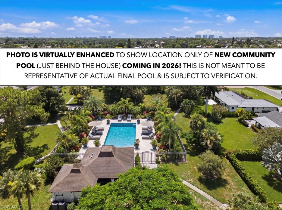 LOCATED IMMEDIATELY IN FRONT OF NEW HOA POOL COMING IN 2026! STEPS TO GORGEOUS POOL WITHOUT MAINTENANCE OF A PRIVATE POOL! PHOTO USED IS A POSSIBLE RENDERING OF POOL, IS NOT MEANT TO BE TO SCALE & ACCURACY WITH SIZE OR SPECS & IS SUBJECT TO VERIFICATION & CHANGE.