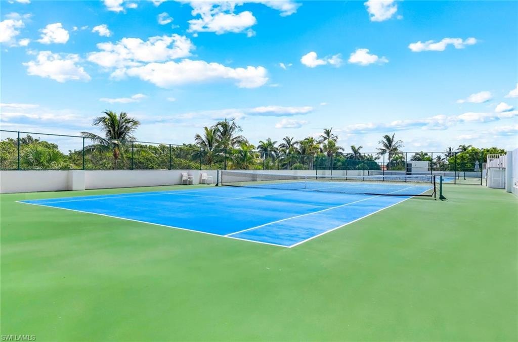 View of tennis court