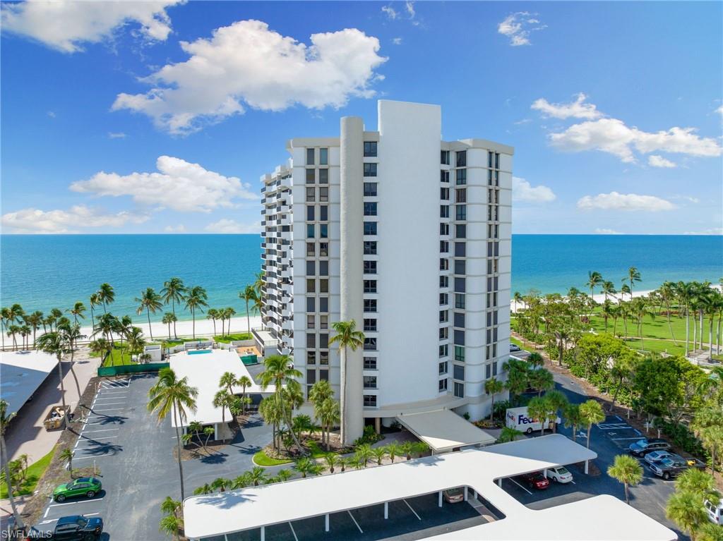 View of building exterior with a water view