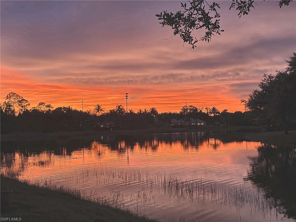 Sunset over the lake at Tuscany Cove