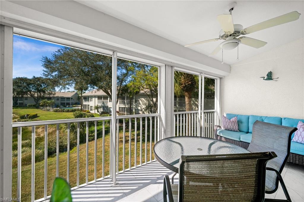 Updated lanai featuring new tile and new screens for effortless outdoor living.
