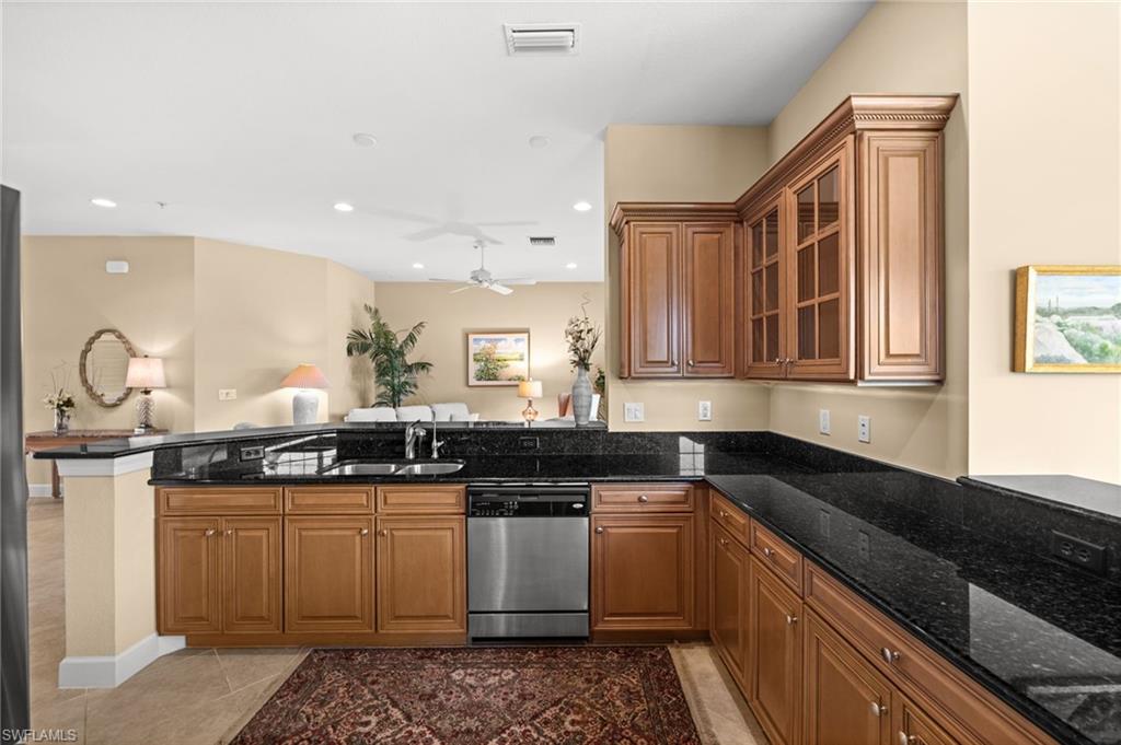 Kitchen Breakfast Bar to Living Room