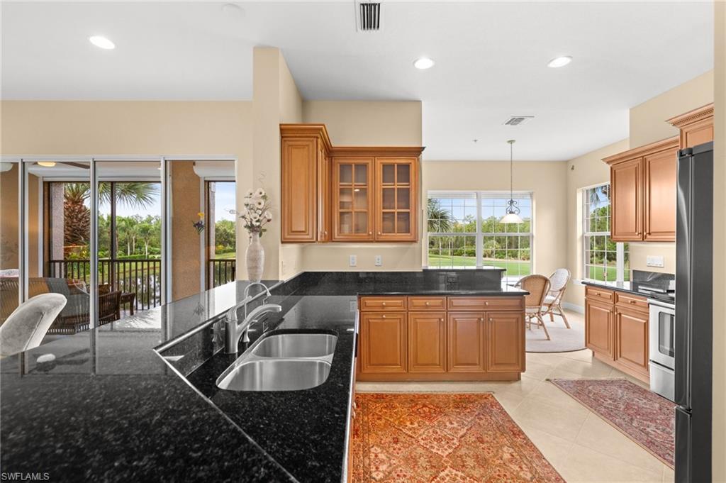 Kitchen Showing Window Views
