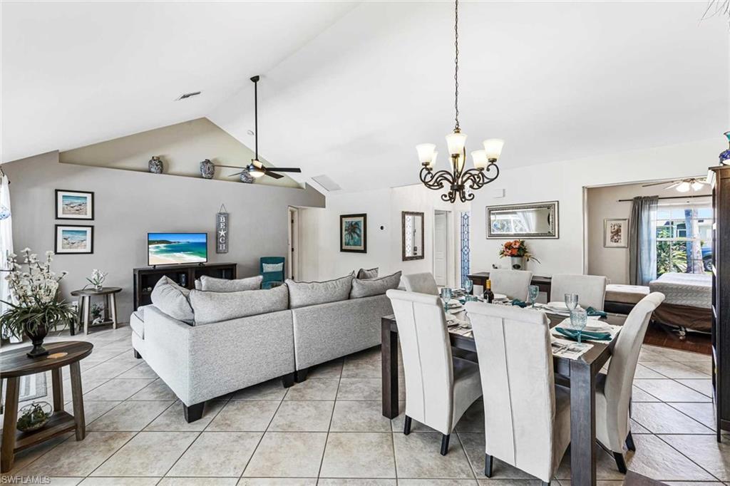 The formal dining area is right off the living room with an open floor plan