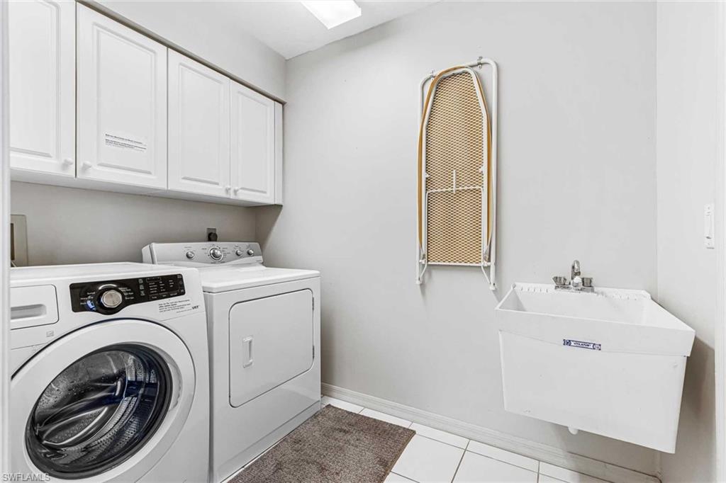 The laundry is inside the residence