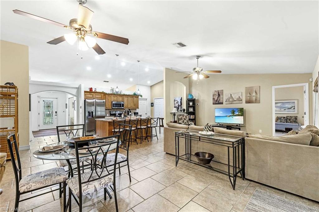The open concept floor plan means everyone's always together