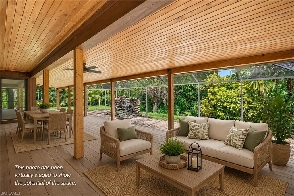 Sitting room with Sliding doors and garden view