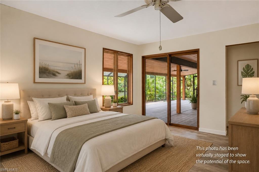 Second bedroom with window overlooking the yard