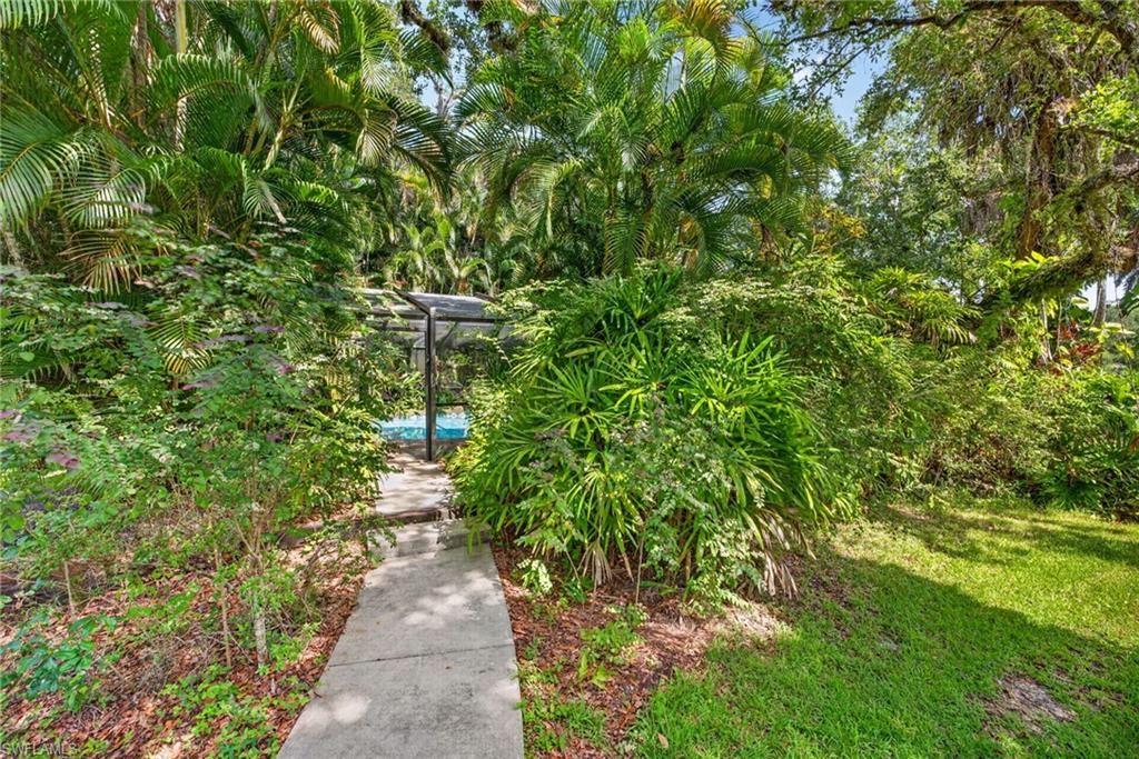 Walkway to pool and quest quarters
