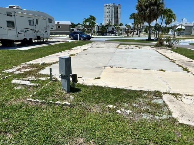 rear right of the lot