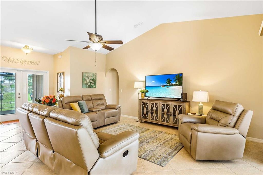 There is plenty of comfortable seating in the living room