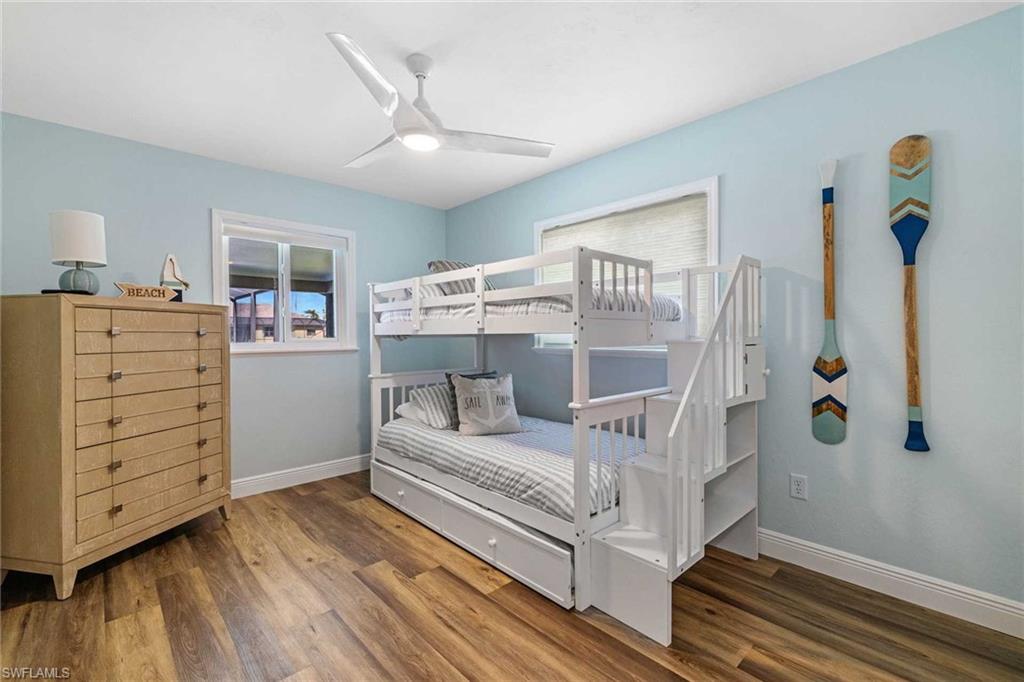 The second guest bedroom offers a twin bunk bed