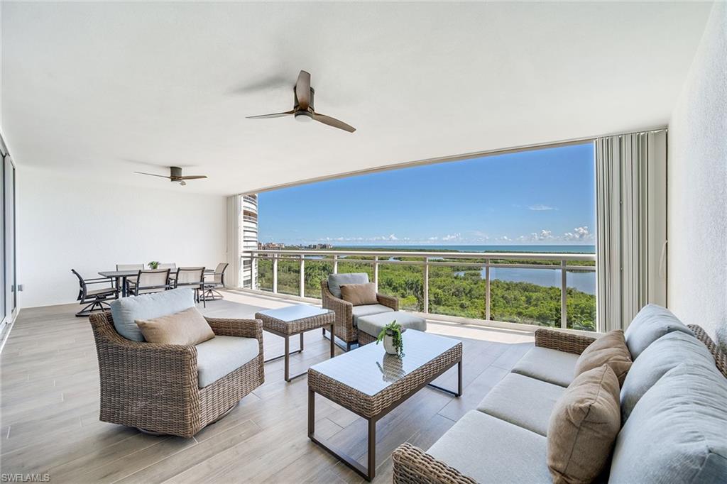 Open Patio with TV and Comfortable Seating