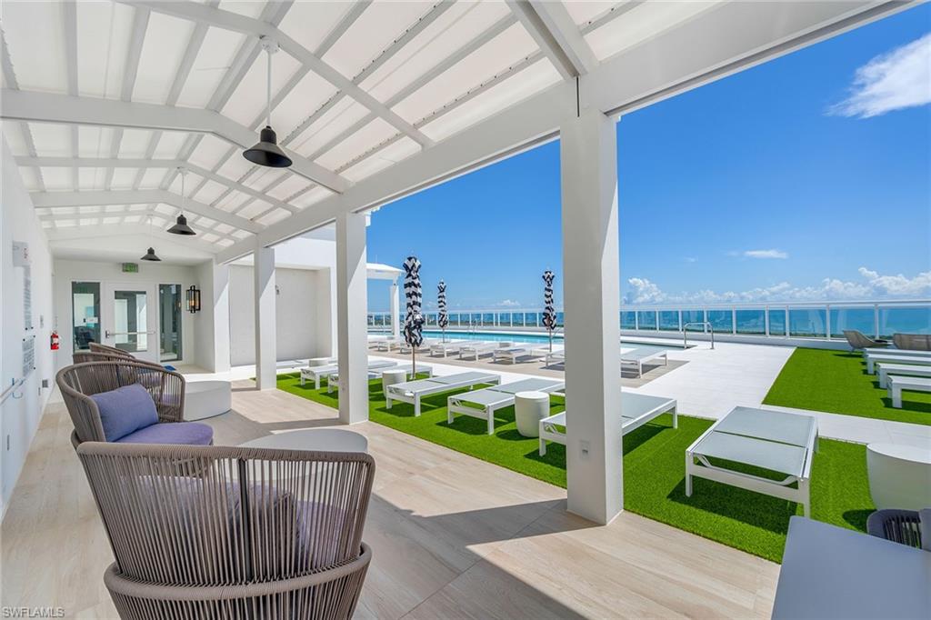 Shaded area of Rooftop Terrace
