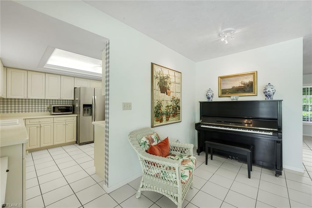 View of kitchen from the living room.