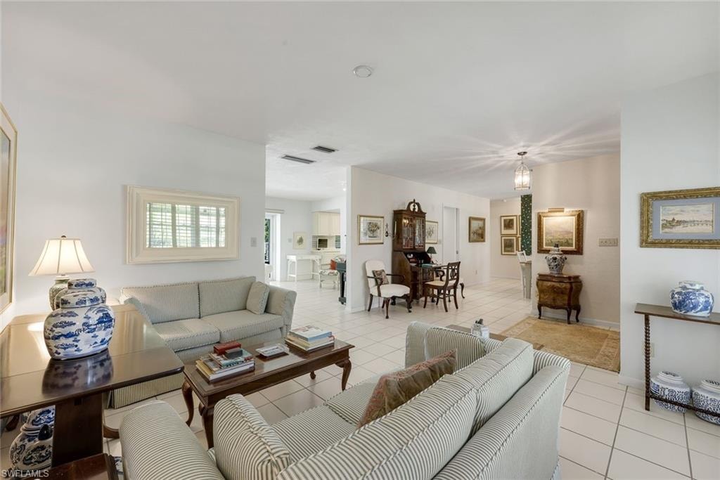 Formal living room is located on the southern side of the home.
