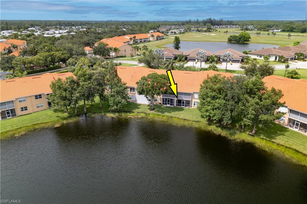 Aerial of Pond out backdoor