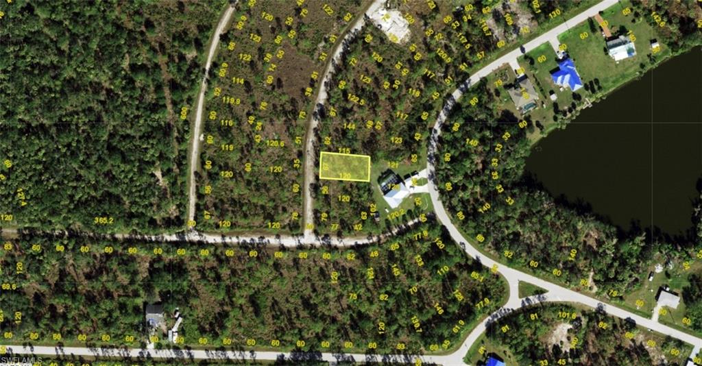 Aerial Plat Map. Illustrating lot dimensions and property boundaries