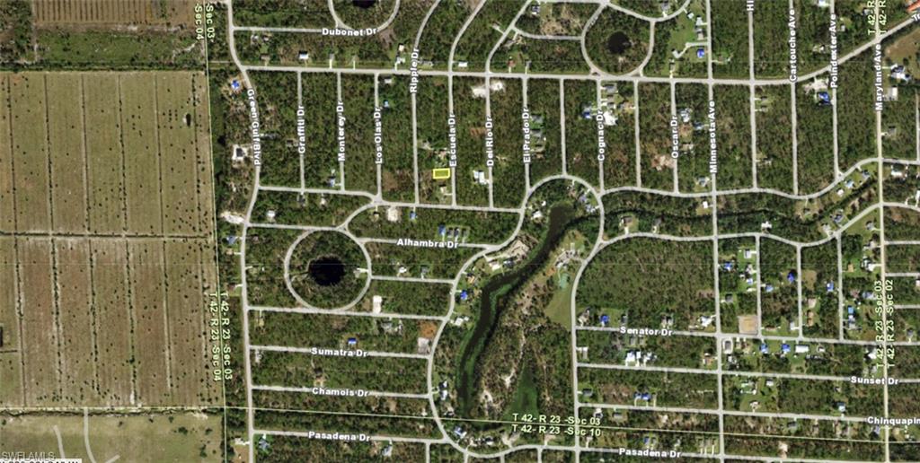 Aerial Map. Displaying the property and surrounding parcels