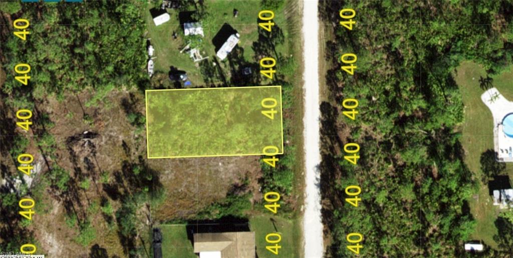 Aerial Property Map. Displaying the boundaries of the property and surrounding parcels