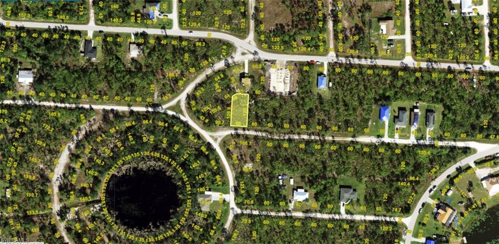 Aerial Parcel Map. Displaying property boundaries and dimensions for the subject property and surrounding parcels