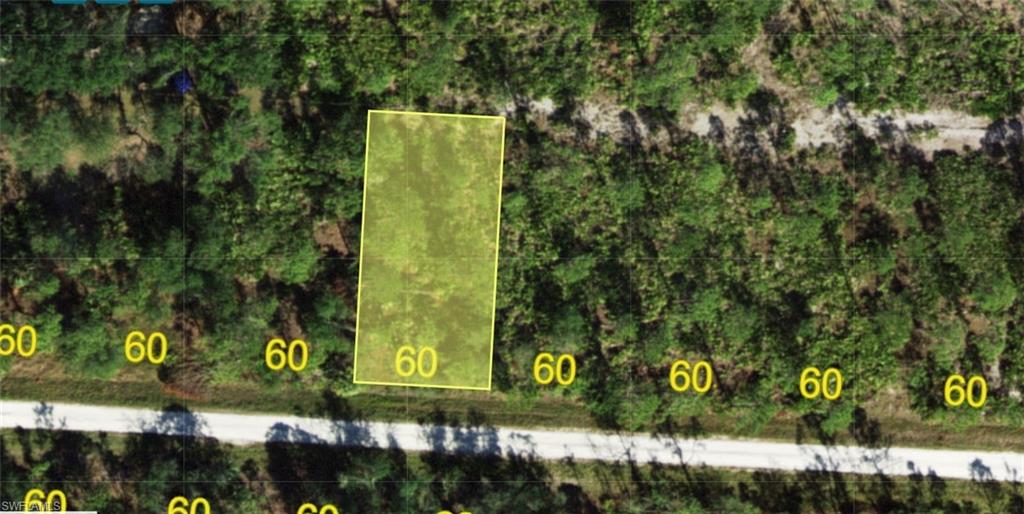 Aerial Map. Displaying a highlighted property boundary and numerical designations