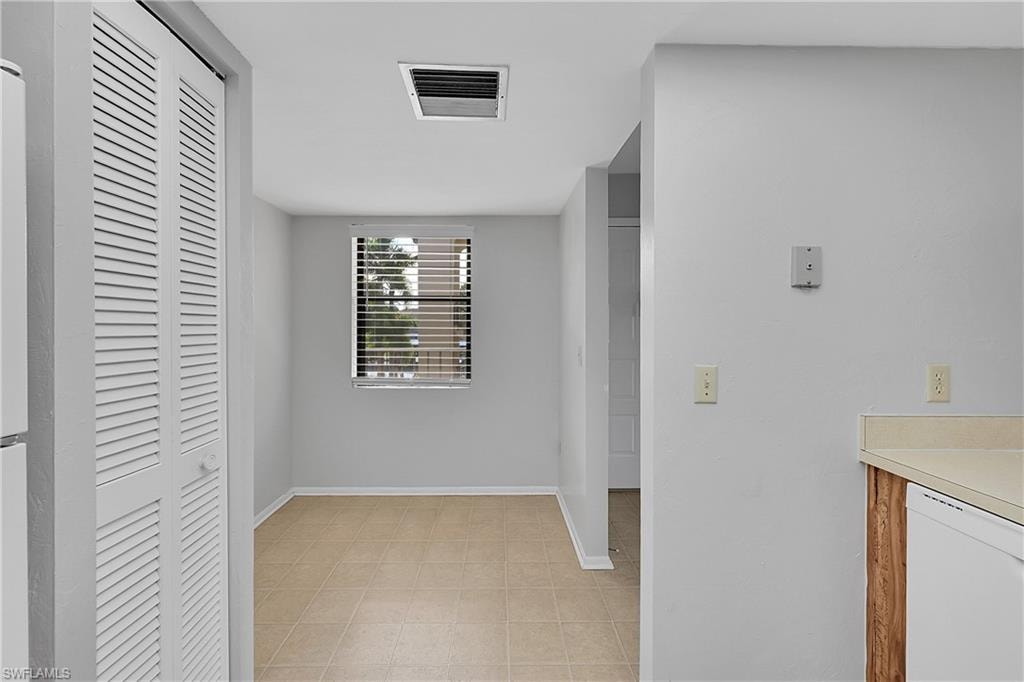 Hallway with baseboards