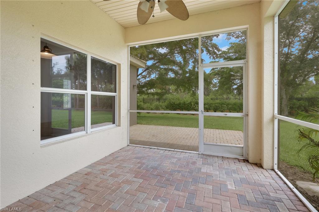Covered and screened in patio