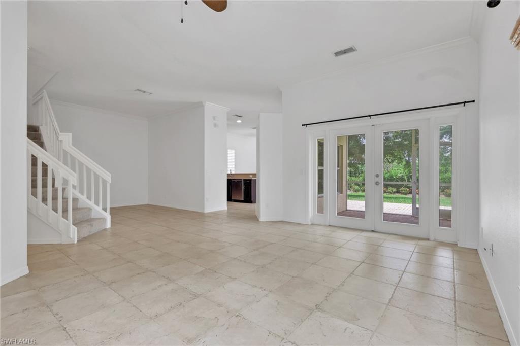 Living room and dining room