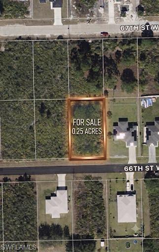 Aerial Survey. Illustrating a 0.25-acre land parcel available for acquisition