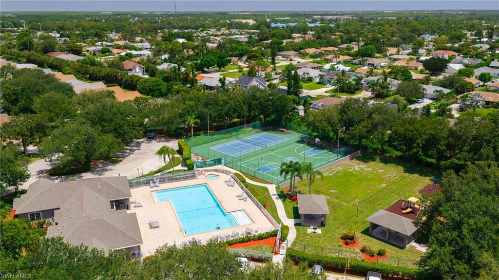 Jr Olympic Size Pool - Great for Laps our Lounging, Courts, Playground & BBQ Pavilions