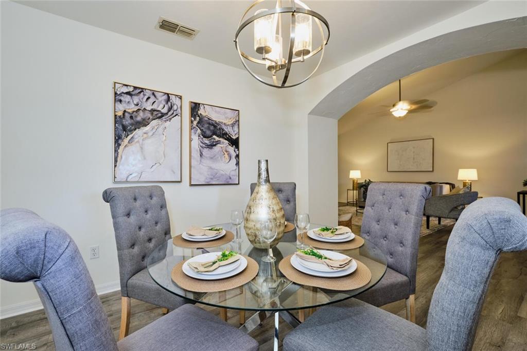Dining area plus island seating